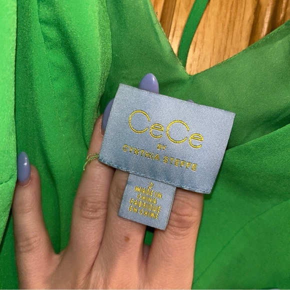 Cece Green Slip Dress - Picture 6 of 9